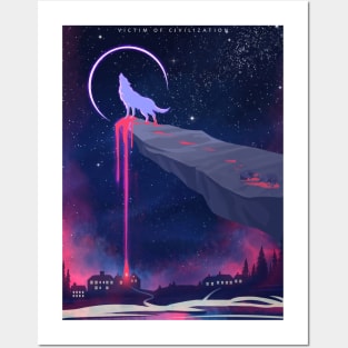 Lonely wolf Posters and Art